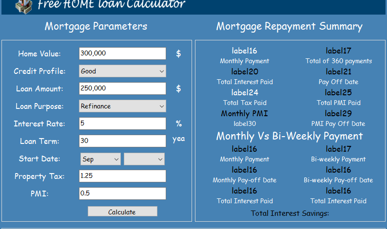 Free Home Loan Calculator – Zuum Soft